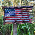 FreedomForge - Drapeau Américain en Bois Fait Main