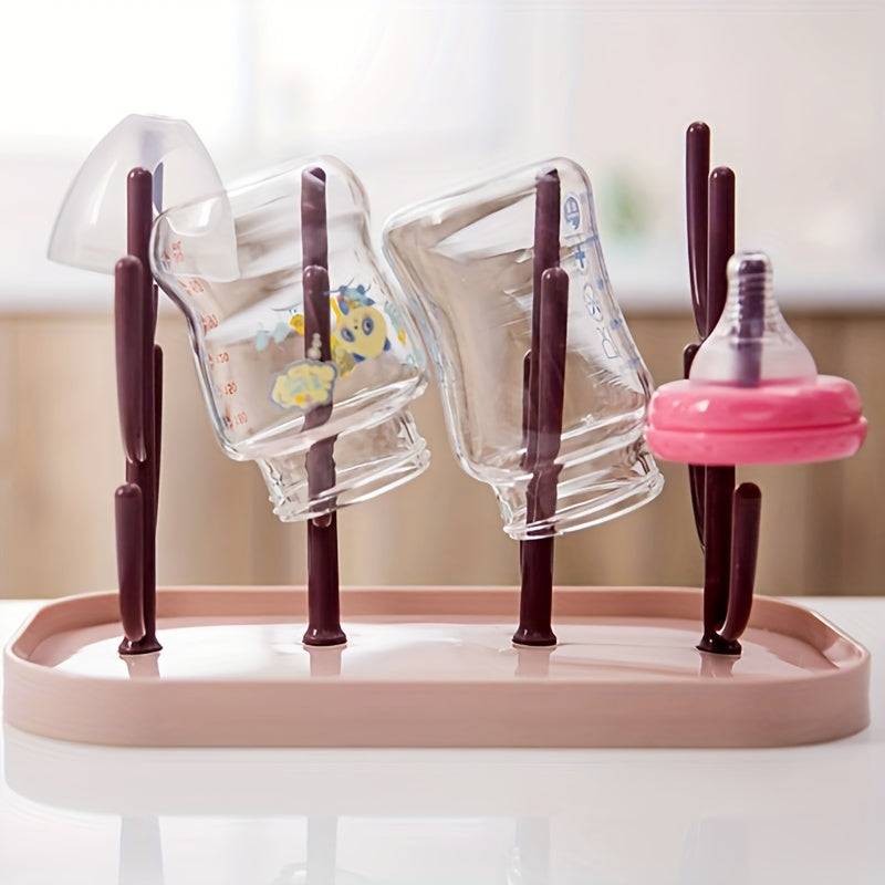 Support de Séchage en Forme de Cactus pour Biberons - Pratique et Élégant pour Accessoires de Bébé