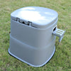Toilette Portable Grise en PVC - Confortable et Pratique pour le Camping et les Situations d'Urgence