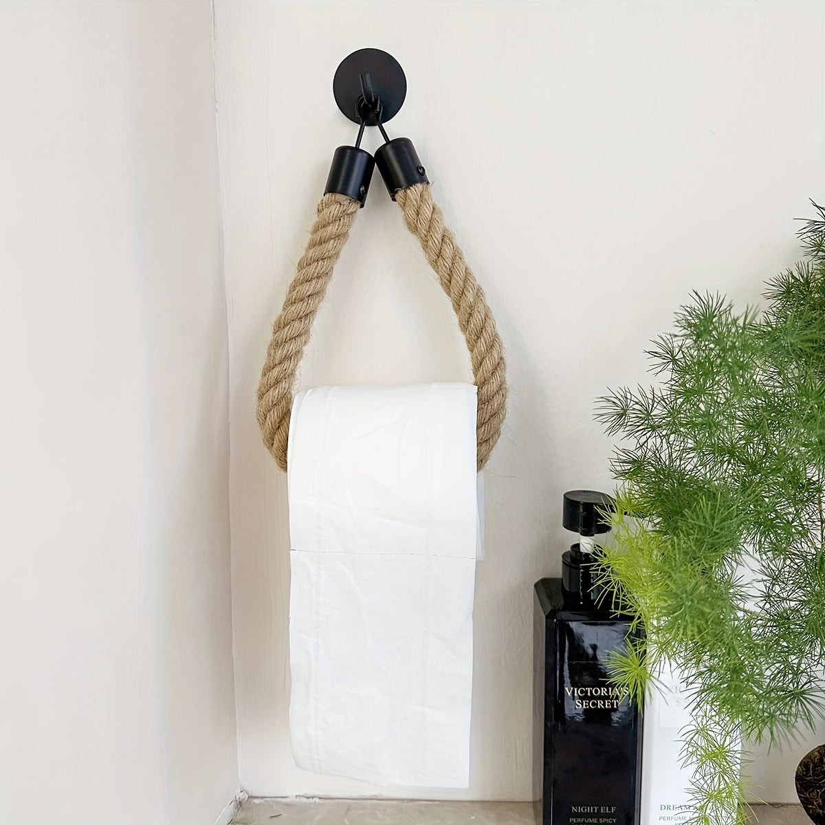 Support de papier toilette en corde de chanvre - Pour des salles de bains élégantes