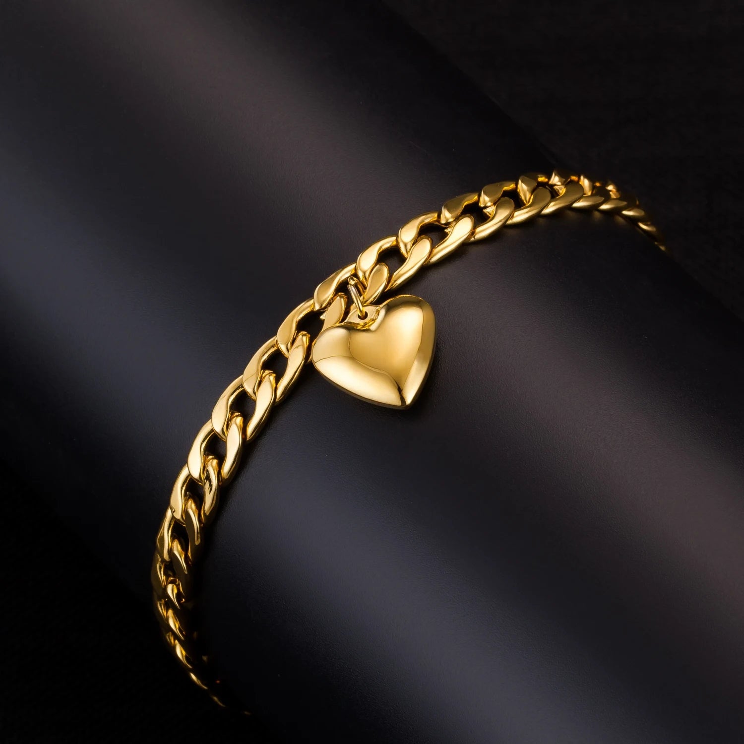 Bracelets de cheville en acier inoxydable doré à la mode pour femmes