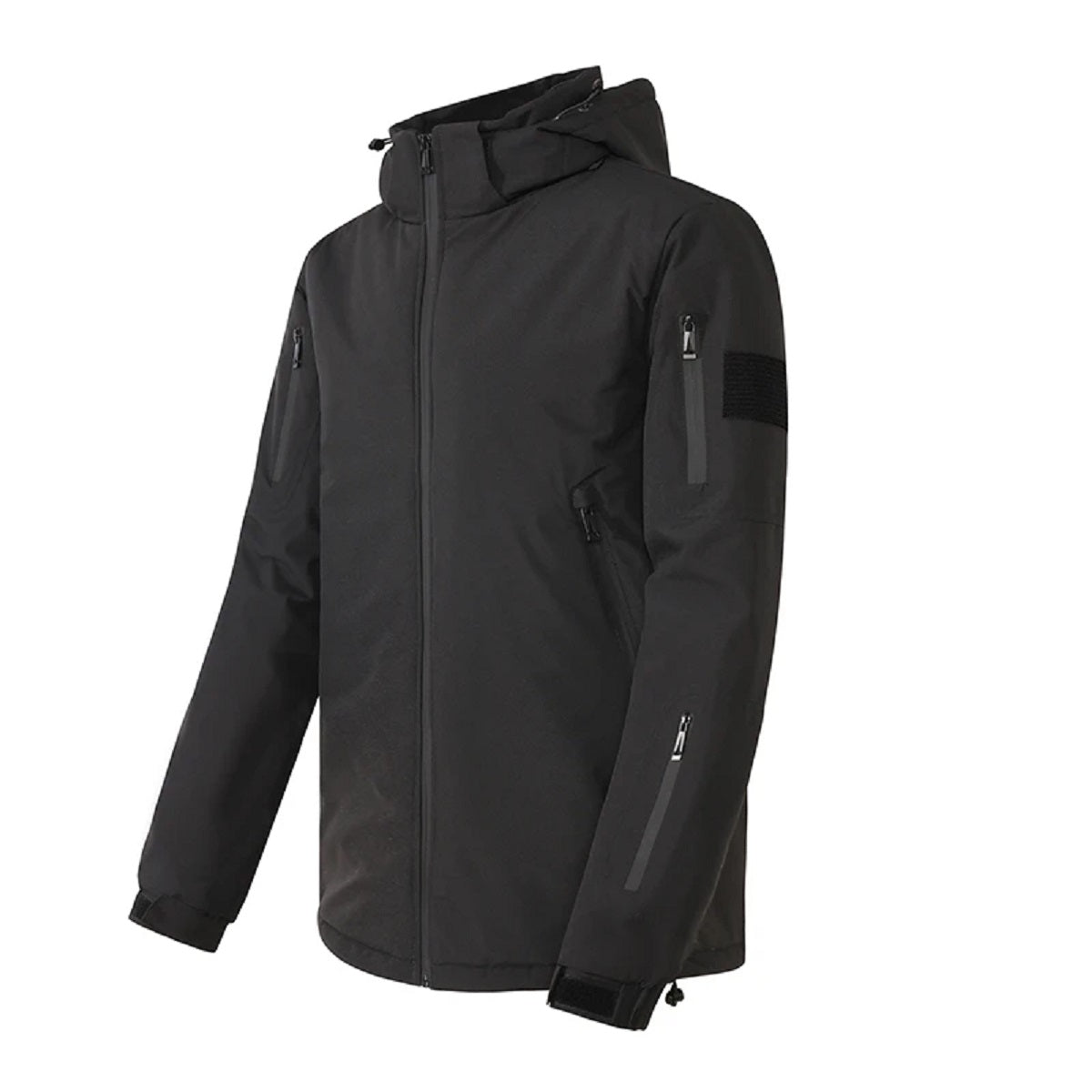 Veste chauffante d'hiver pour hommes à 8 zones, manteau à capuche électrique