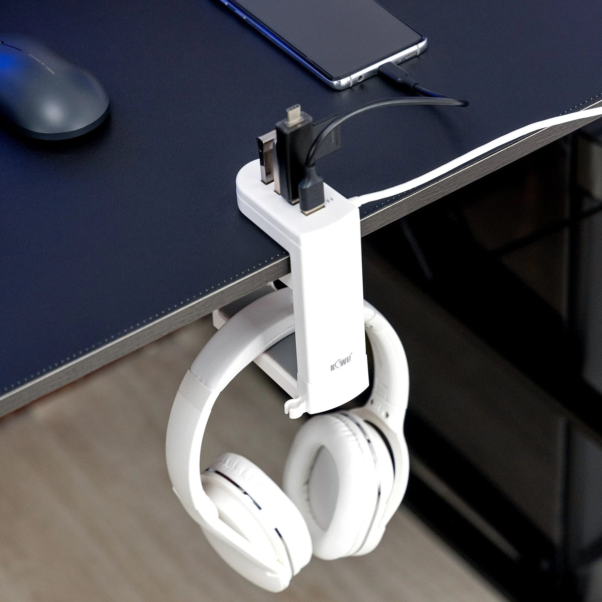Support de casque rotatif avec station de charge USB