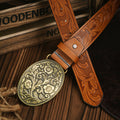Ceinture pour hommes | Style Western | Cuir vegan et boucle en métal durable