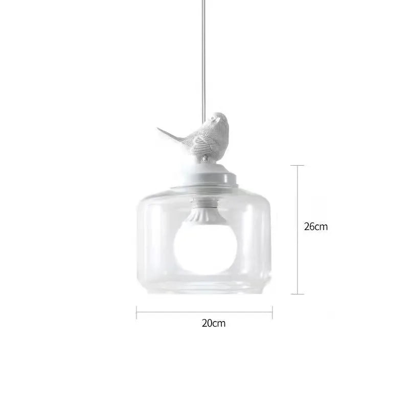 Suspension Inspirée des Oiseaux – Élégance Fantaisiste avec Éclairage Chaud