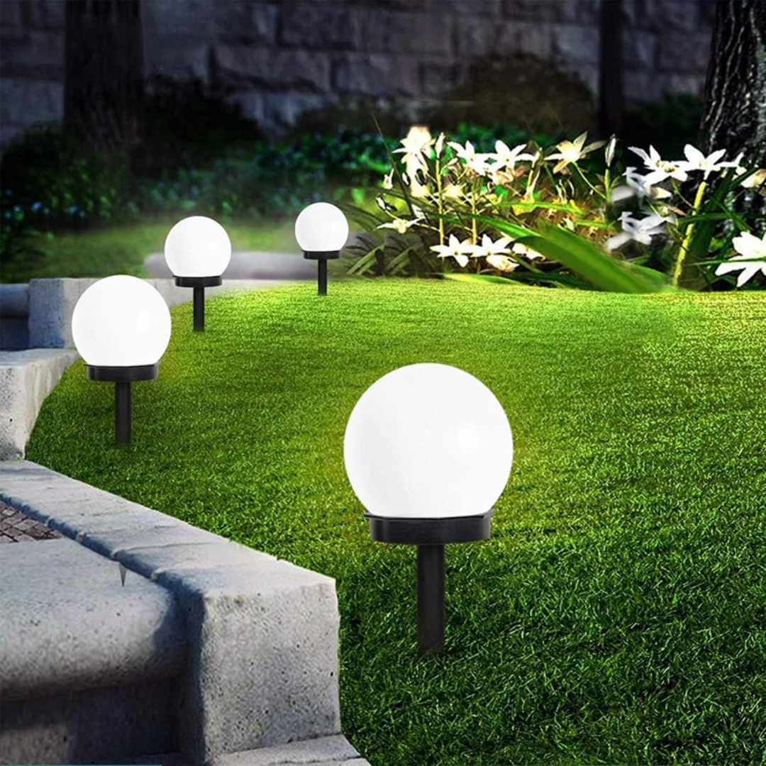 3 pièces Éclairage de jardin solaire LED étanche - SunLuxe Orbs