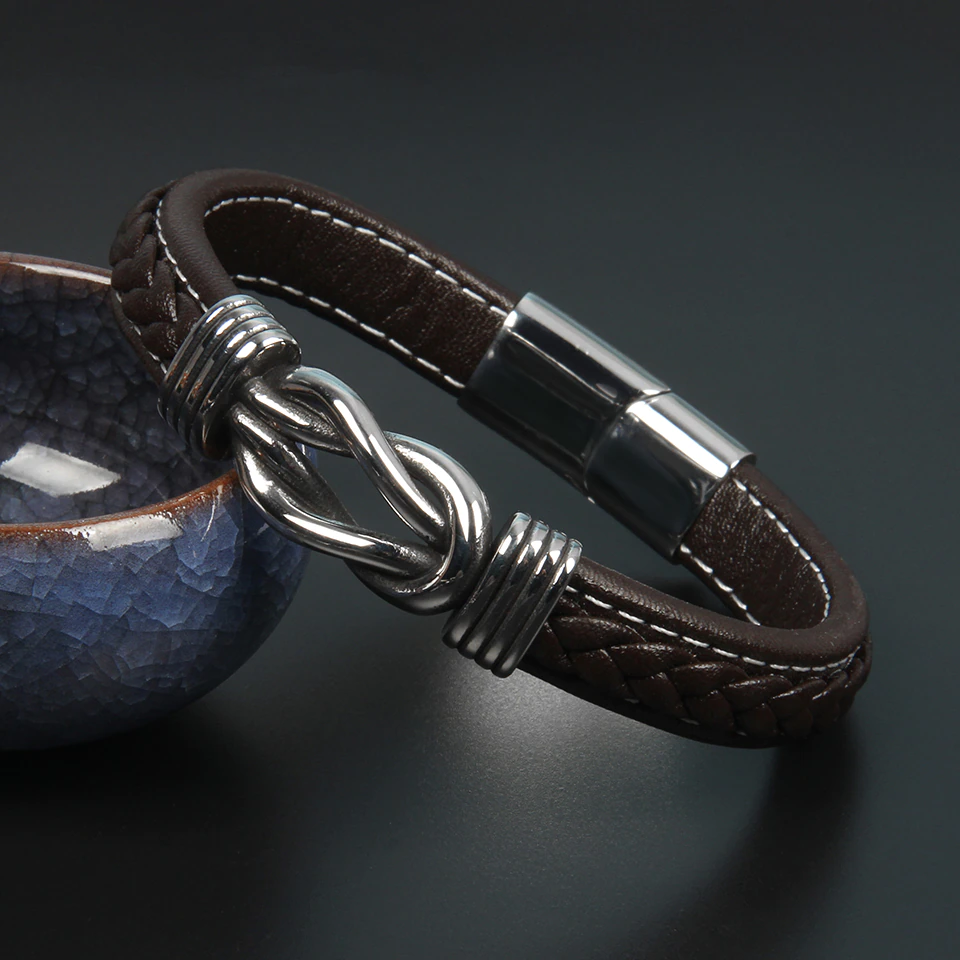Bracelet Infini | Bracelet en Cuir avec Nœud