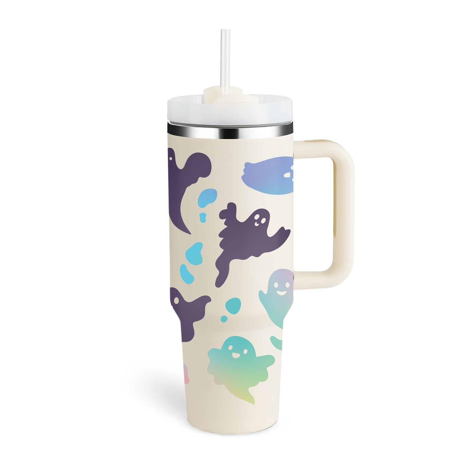Tasse isolante avec poignée et paille - ChillMate