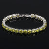 Bracelet de tennis avec cœur en cristal