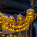 Gerard | Guirlande lumineuse en forme de chope de bière blanche chaude avec 20 LED