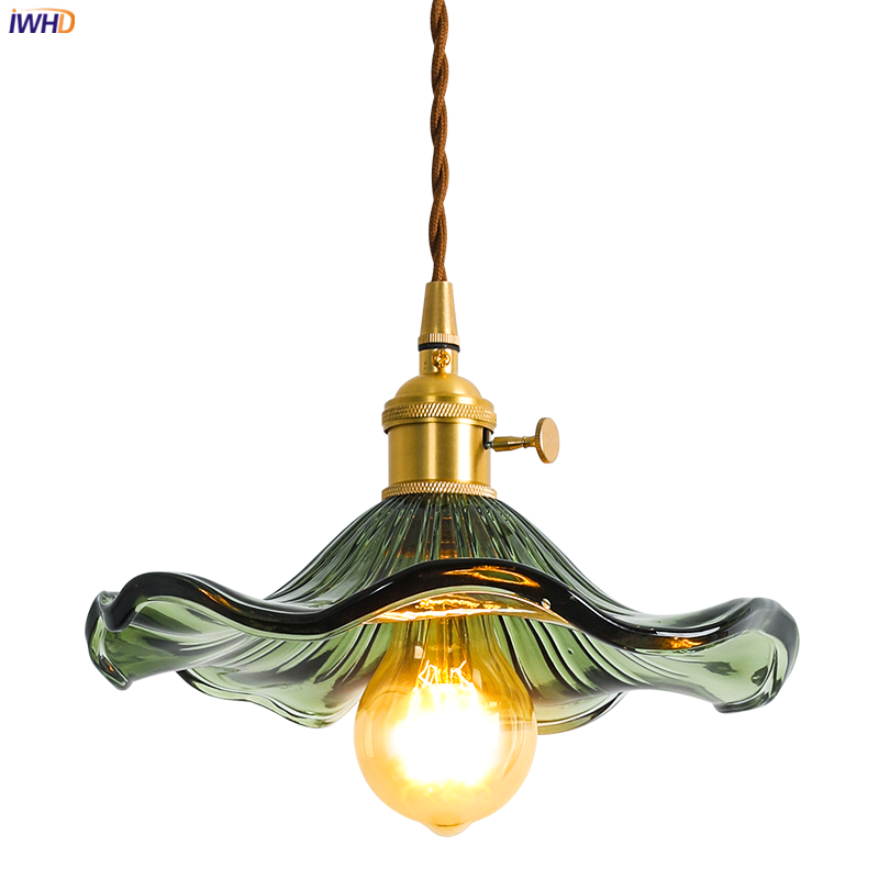 Suspension LED Design Nordique | Éclairage en verre coloré et cuivre pour chambre, salon & bar