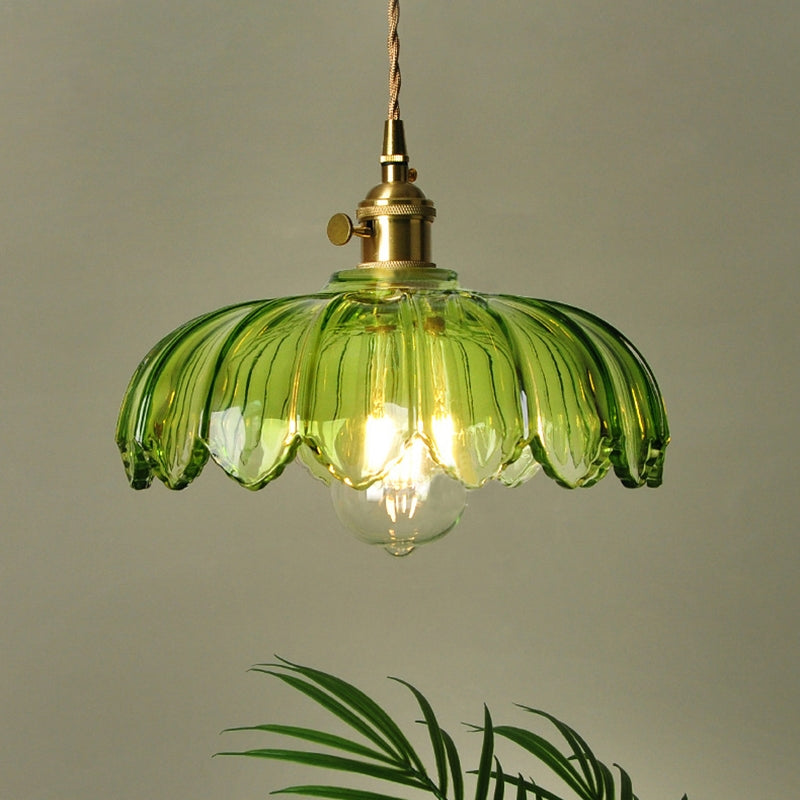 Suspension en Verre Bulle – Lampe Suspendue Élégante en Verre Transparent et Cuivre