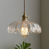 Suspension en Verre Bulle – Lampe Suspendue Élégante en Verre Transparent et Cuivre