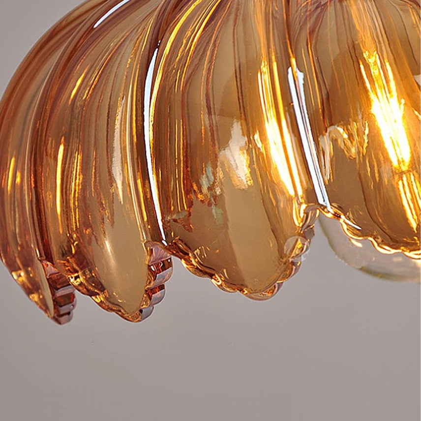 Suspension en Verre Bulle – Lampe Suspendue Élégante en Verre Transparent et Cuivre