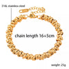Bracelet chaîne perles dorées