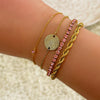 Bracelet de naissance en pierres précieuses rondes