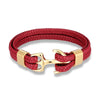 Bracelet en cuir ancre marine