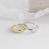 Bague ondulée simple en argent