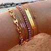 Bracelet de naissance en pierres précieuses rondes