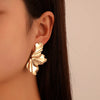 Boucles d'oreilles en pétales dorés