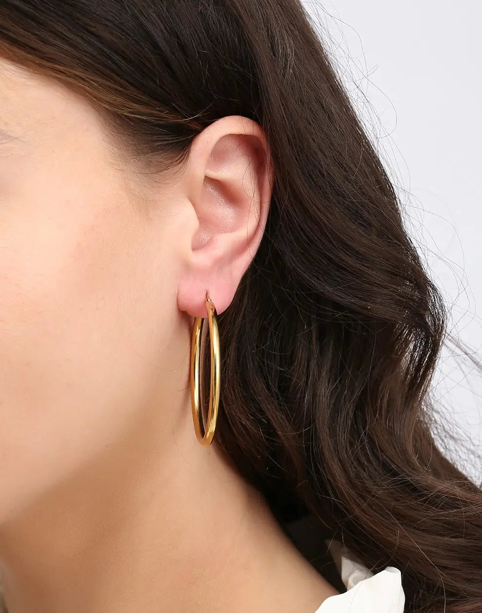 BOUCLES D'OREILLES AVEC UN DIAMÈTRE DE 40 MM