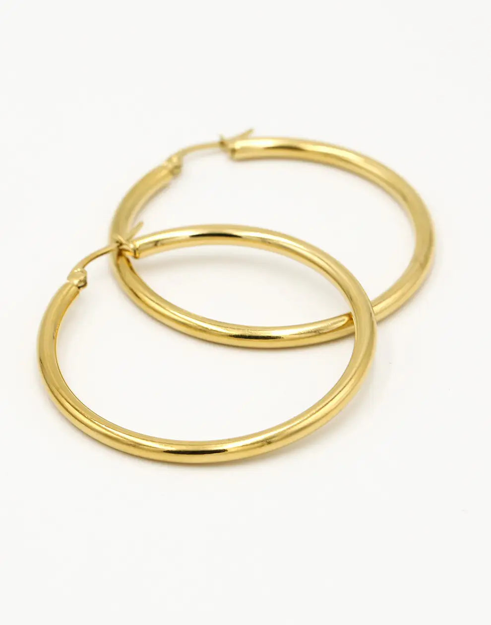 BOUCLES D'OREILLES AVEC UN DIAMÈTRE DE 40 MM
