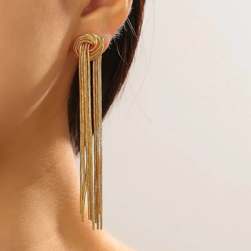 Boucles d'oreilles longues à franges