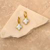 Boucles d'oreilles pendantes en forme de trèfle Deluxe