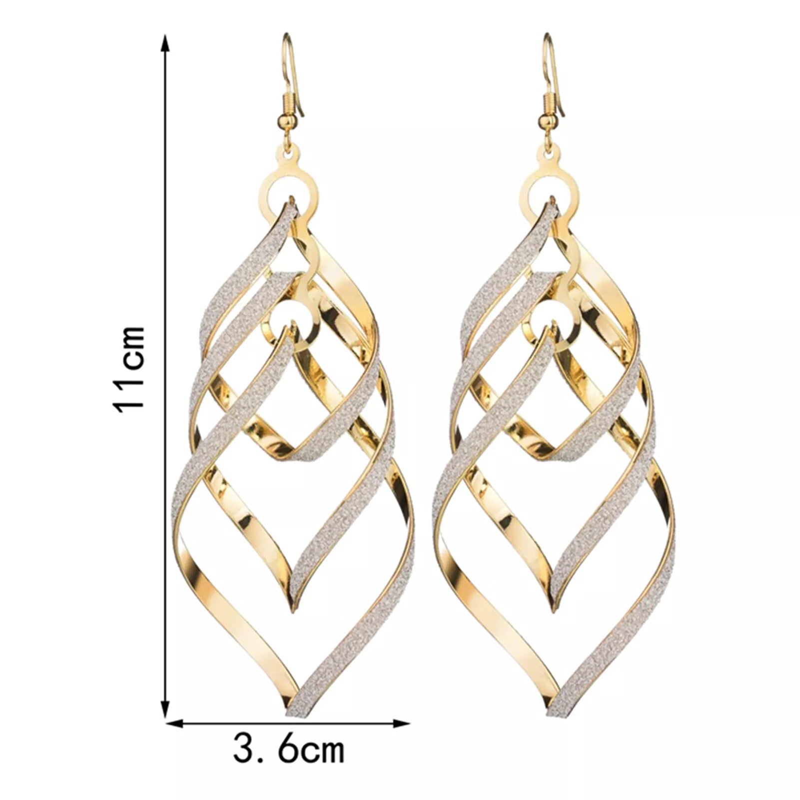Boucles d'oreilles en spirale Glockenspiel en or