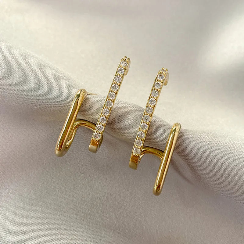 Boucles d'oreilles en forme de griffes en cristal