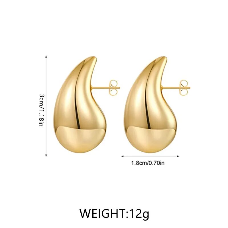 Boucles d'oreilles gouttes dorées