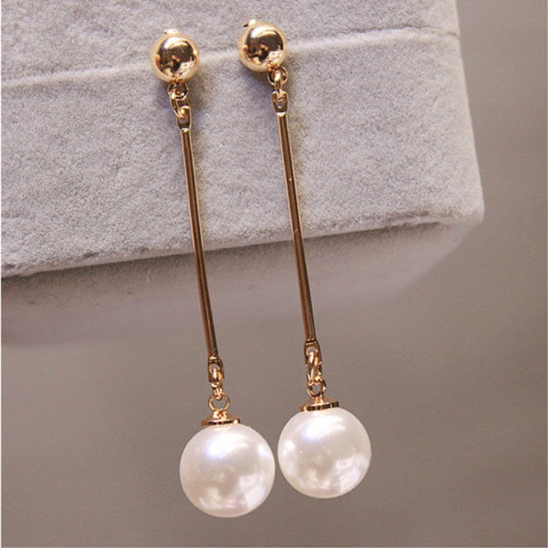 Boucles d'oreilles pendantes en perles au design luxueux – Selena