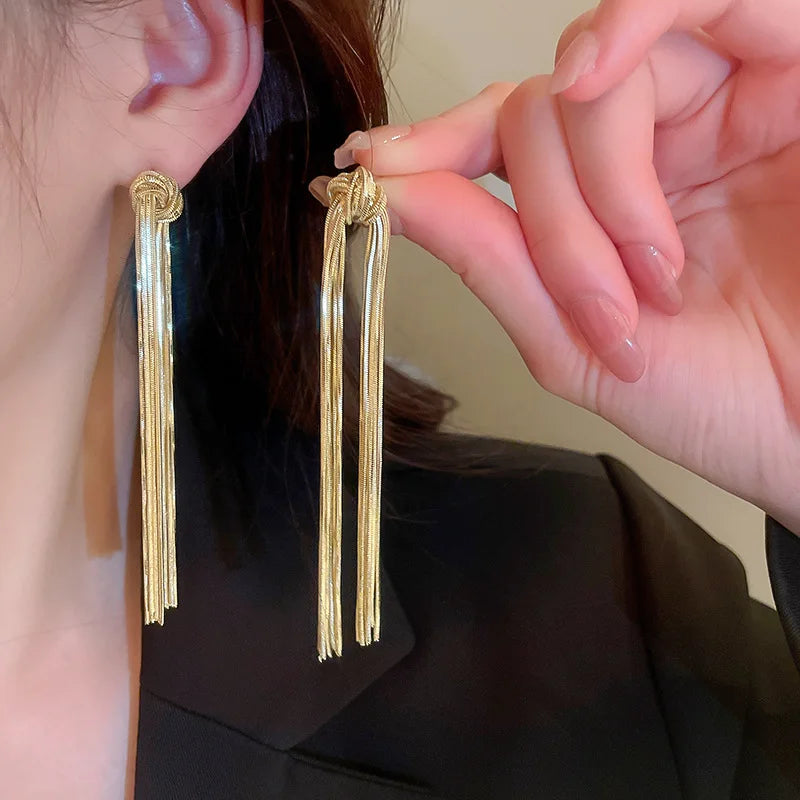 Boucles d'oreilles longues à franges