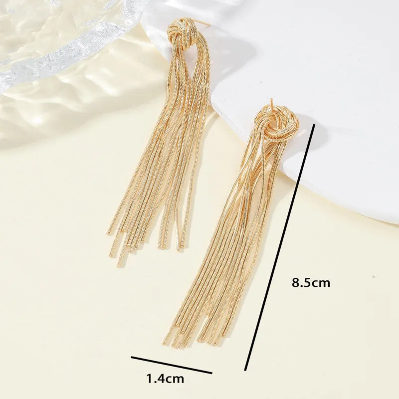 Boucles d'oreilles longues à franges