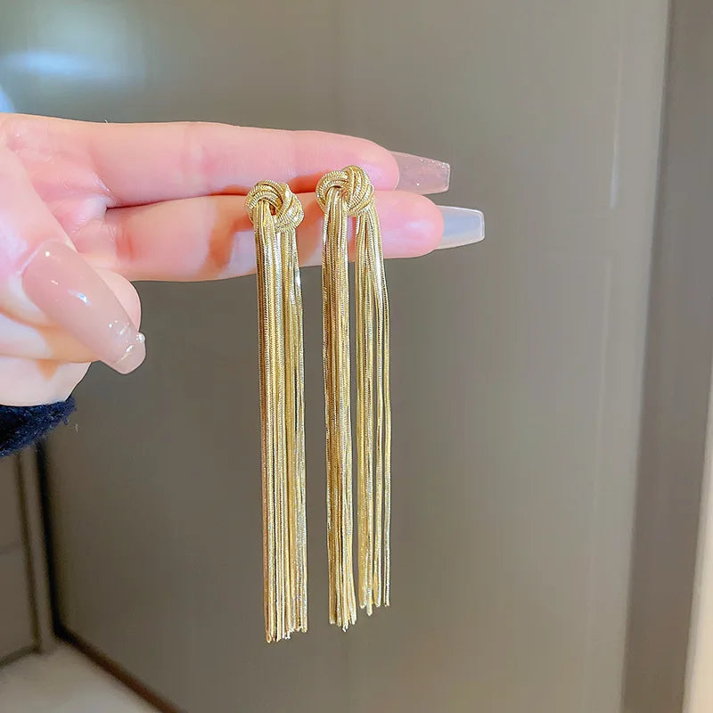 Boucles d'oreilles longues à franges
