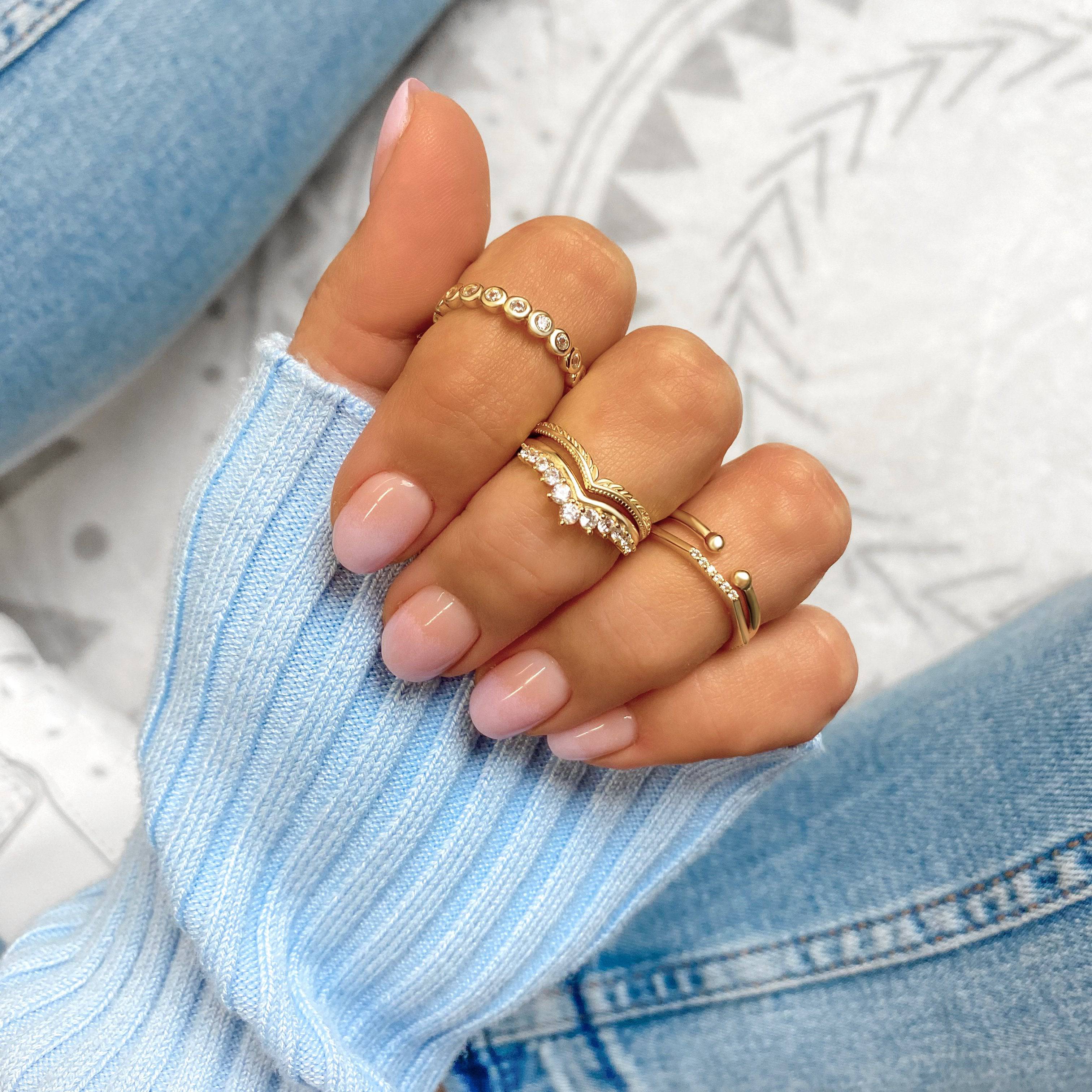 Bague à motif de feuilles élégante - Vera