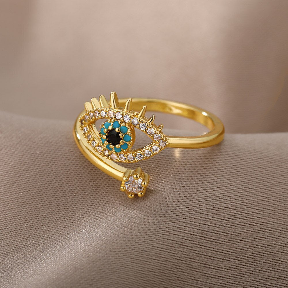 Bague à yeux de diable ajustable