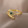 Bague à yeux de diable ajustable