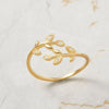 Bague en forme de feuille créative