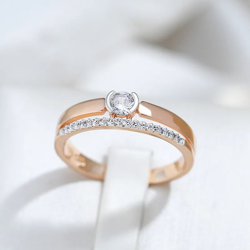 Bague luxueuse en zircon naturel