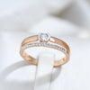 Bague luxueuse en zircon naturel
