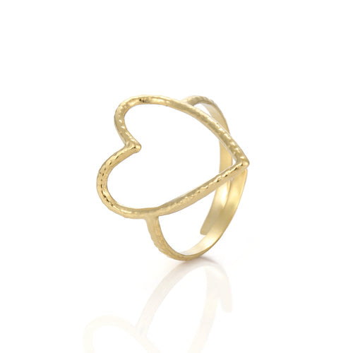 Bague avec grand décolleté en cœur