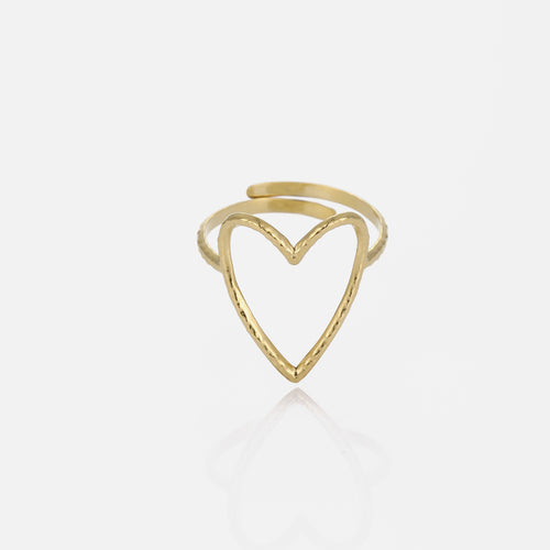Bague avec grand décolleté en cœur