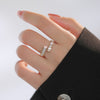 Bague en coquillage ajustable classique