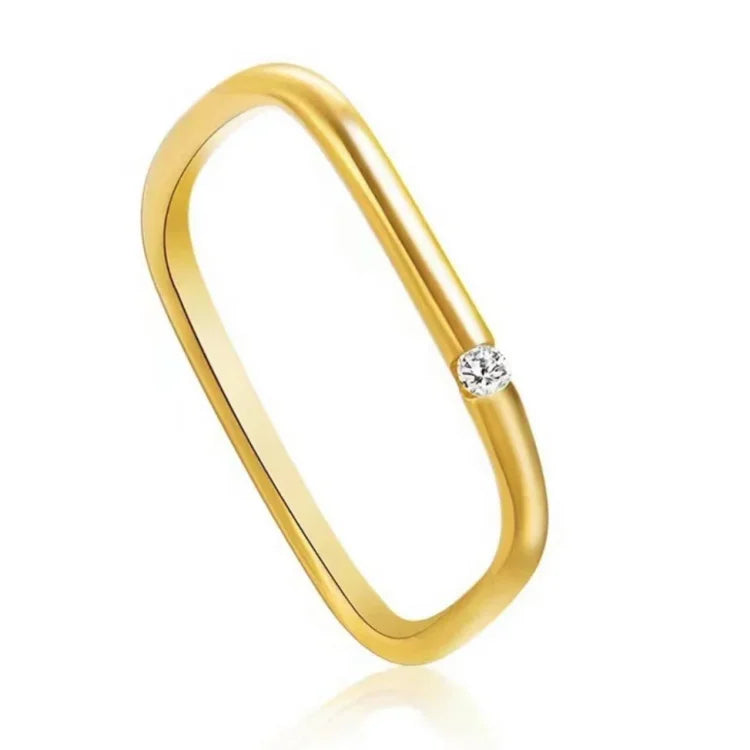 Bague en zirconium minimaliste – Leona