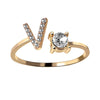 Bague en Argent avec Strass Alphabet