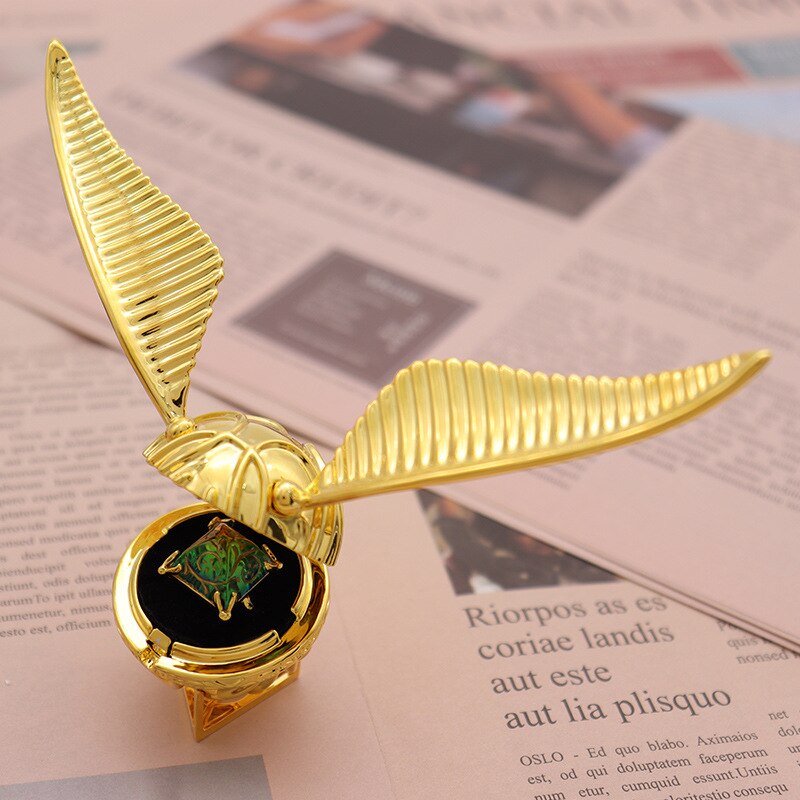 Boîte à Anneau Orb avec Ailes Dorées – Coffret à Bijoux de Luxe Portable