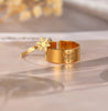 Bague de couple flocon de neige de Noël