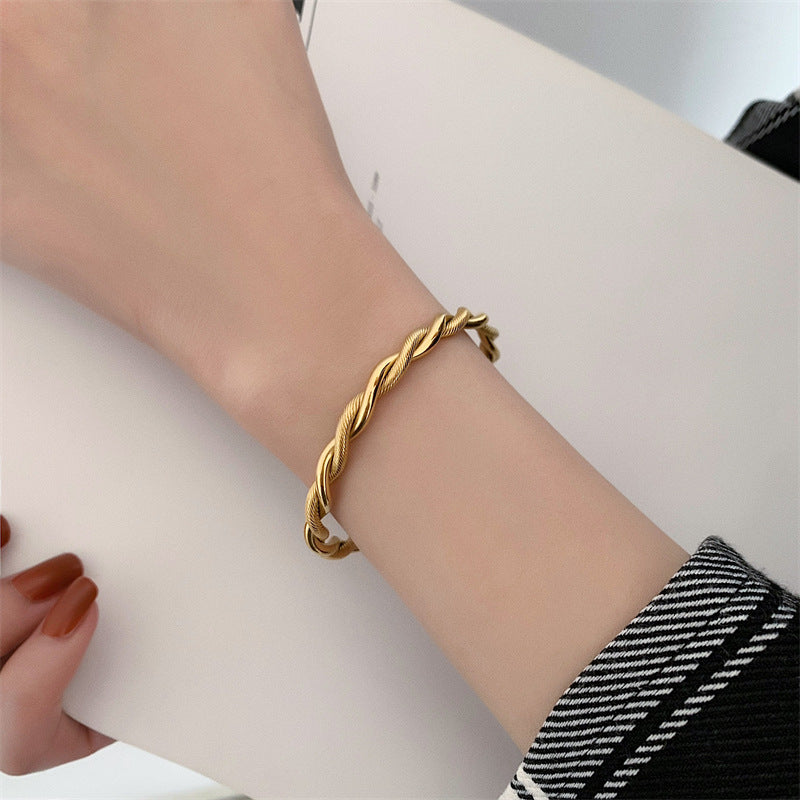 Bracelet Zier | Bracelet Manchette Twist Charme Tendance