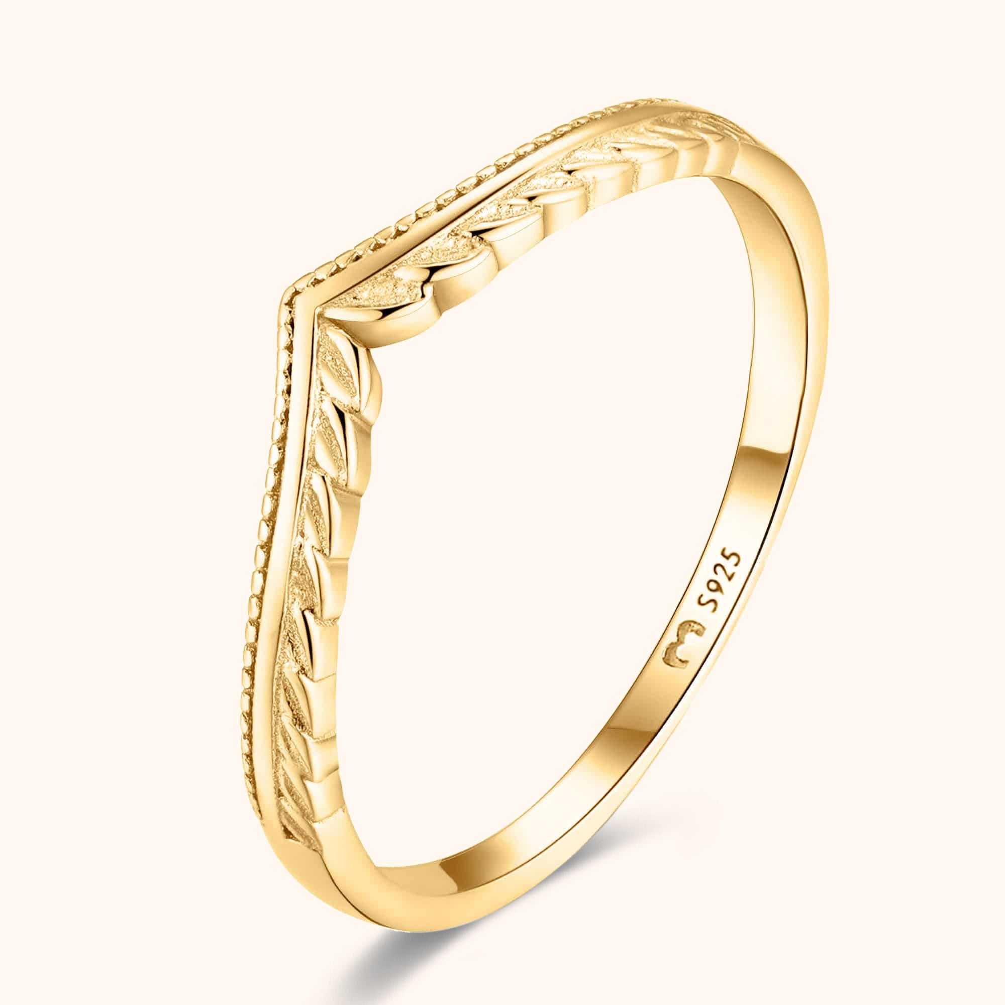 Bague à motif de feuilles élégante - Vera